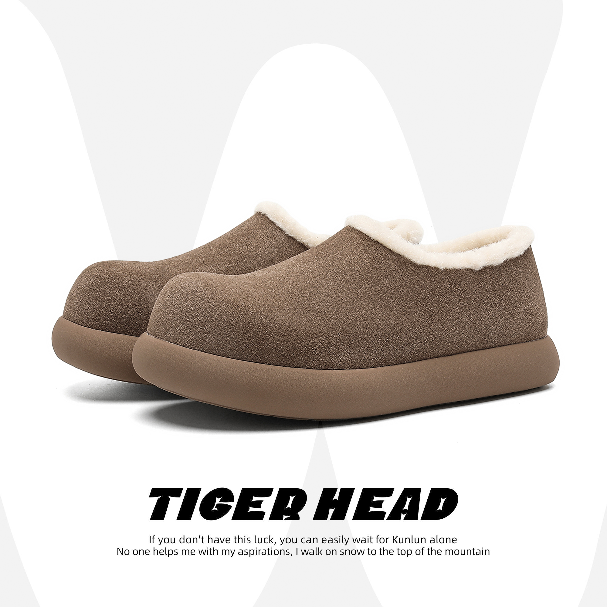 小土豆厚底勃肯鞋加绒加厚棉鞋