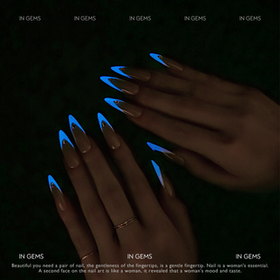 In Gems白夜光美甲穿戴式可拆卸假指甲光疗贴片手工穿戴甲