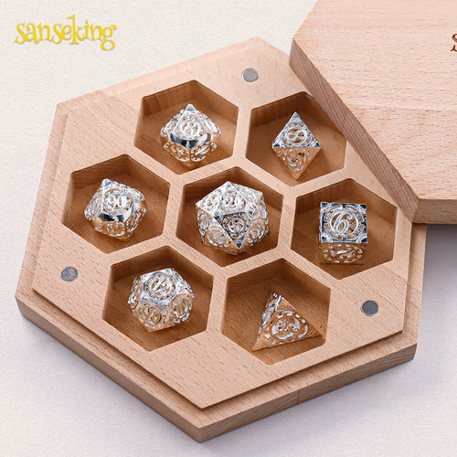 sanseking金属COC跑团骰子套装