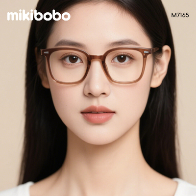 【专业配镜】mikibobo近视眼镜男女可配高度数防蓝光镜片加固镜框