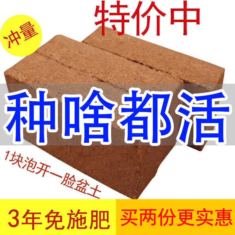 进口椰砖营养土椰糠椰土养花种菜基质通用型椰壳芽菜无土栽培基质