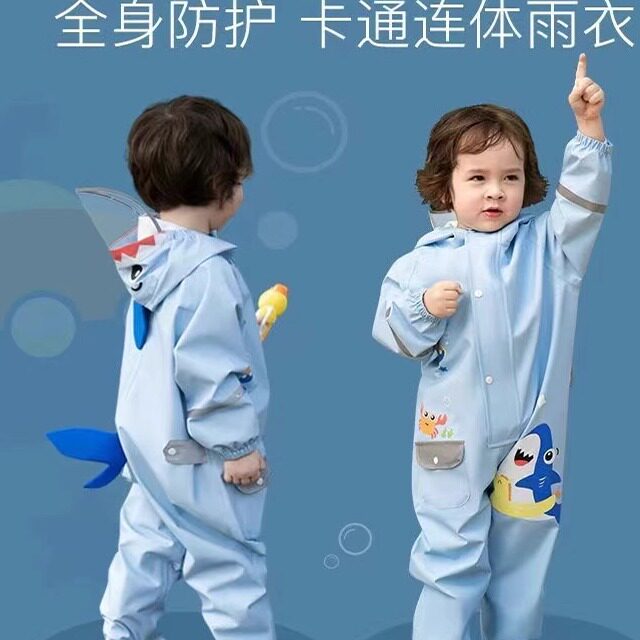 儿童连体雨衣雨裤套装男女童防雨防水服全身小童宝宝夏季