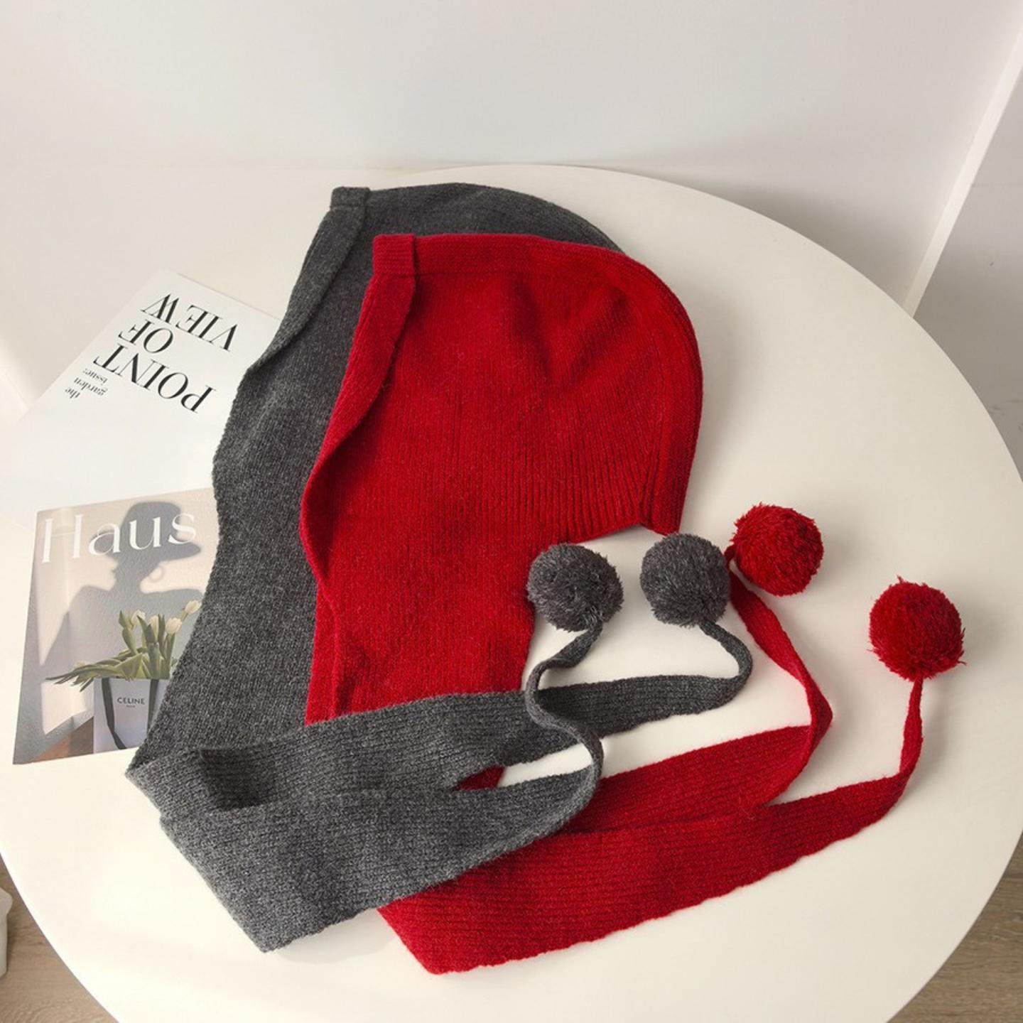 秋冬纯色保暖带帽子围巾毛球保暖围脖帽子围巾披肩一体防寒防风女,服饰配件/皮带/帽子/围巾,围巾/丝巾/披肩,淘宝优惠券,粉丝福利购,淘宝优惠卷