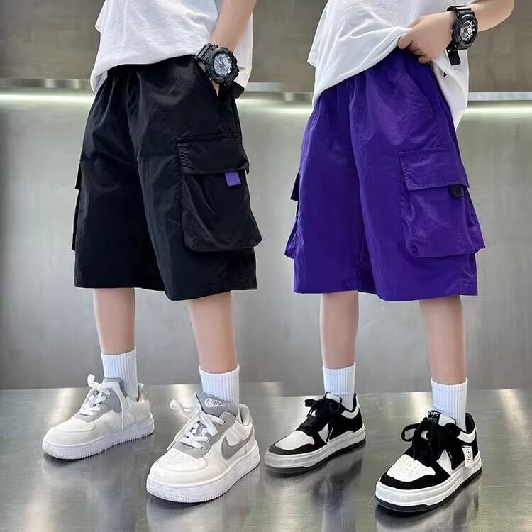 2025新款男童短裤薄款休闲中裤儿童夏裤五分裤夏装工装裤子夏季潮