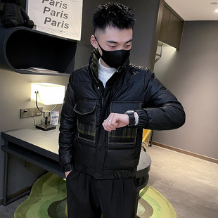 155小码XS羽绒服男矮小个子S号修身加厚工装保暖短款羽绒皮衣外套