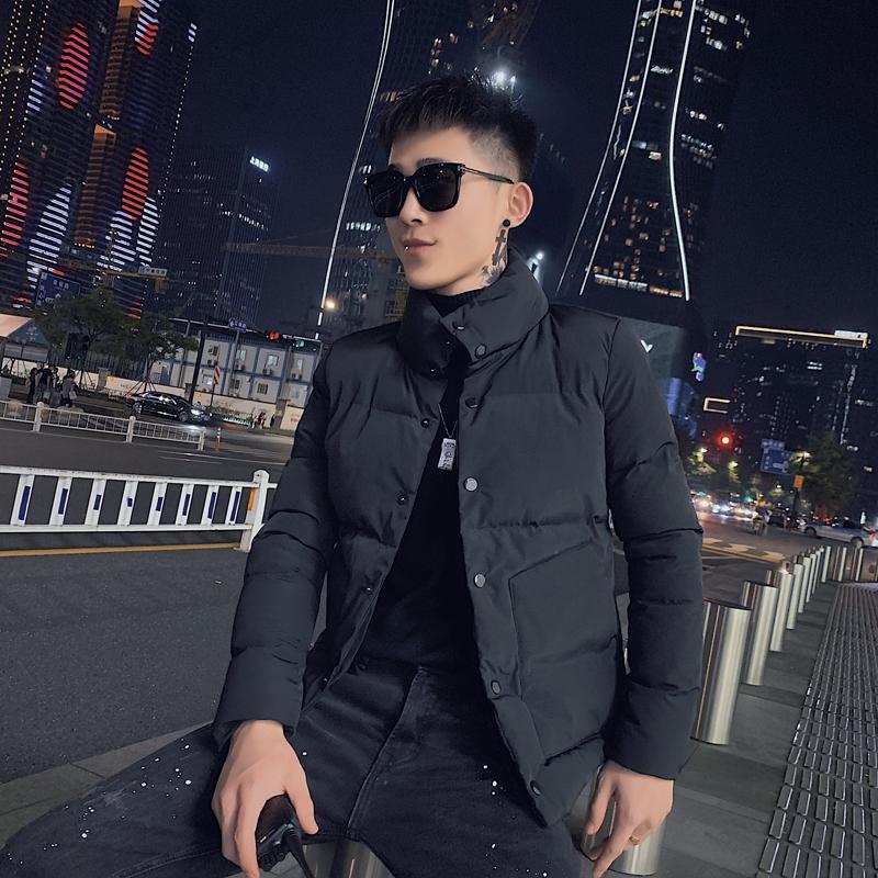 精神小伙羽绒棉衣男小码S号XS矮个子修身立领短款棉服155保暖外套