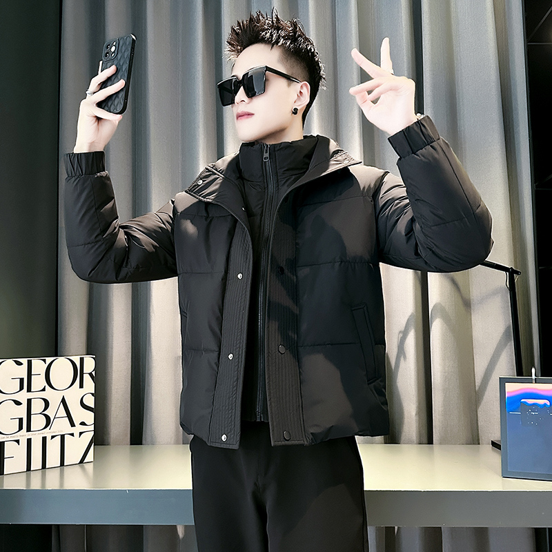 小码假两件棉服男冬季S号XS加厚棉袄矮小个子棉衣青年保暖外套160