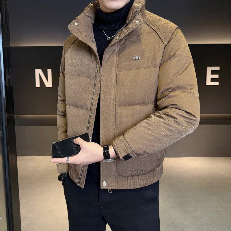 冬季小版羽绒服男潮流立领保暖上衣XS码155矮个子休闲加厚短外套S