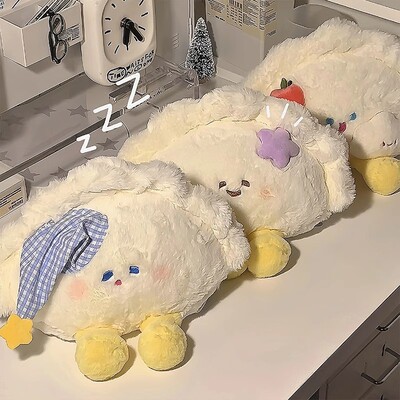 可爱瞌睡水饺毛绒抱枕玩偶
