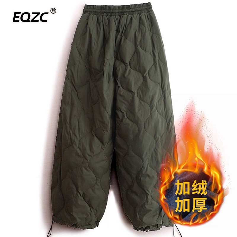 加绒加厚休闲裤女士秋冬季裤子2025新款爆款文艺松紧百搭棉裤,女装/女士精品,棉裤/羽绒裤,淘宝优惠券,粉丝福利购,淘宝优惠卷