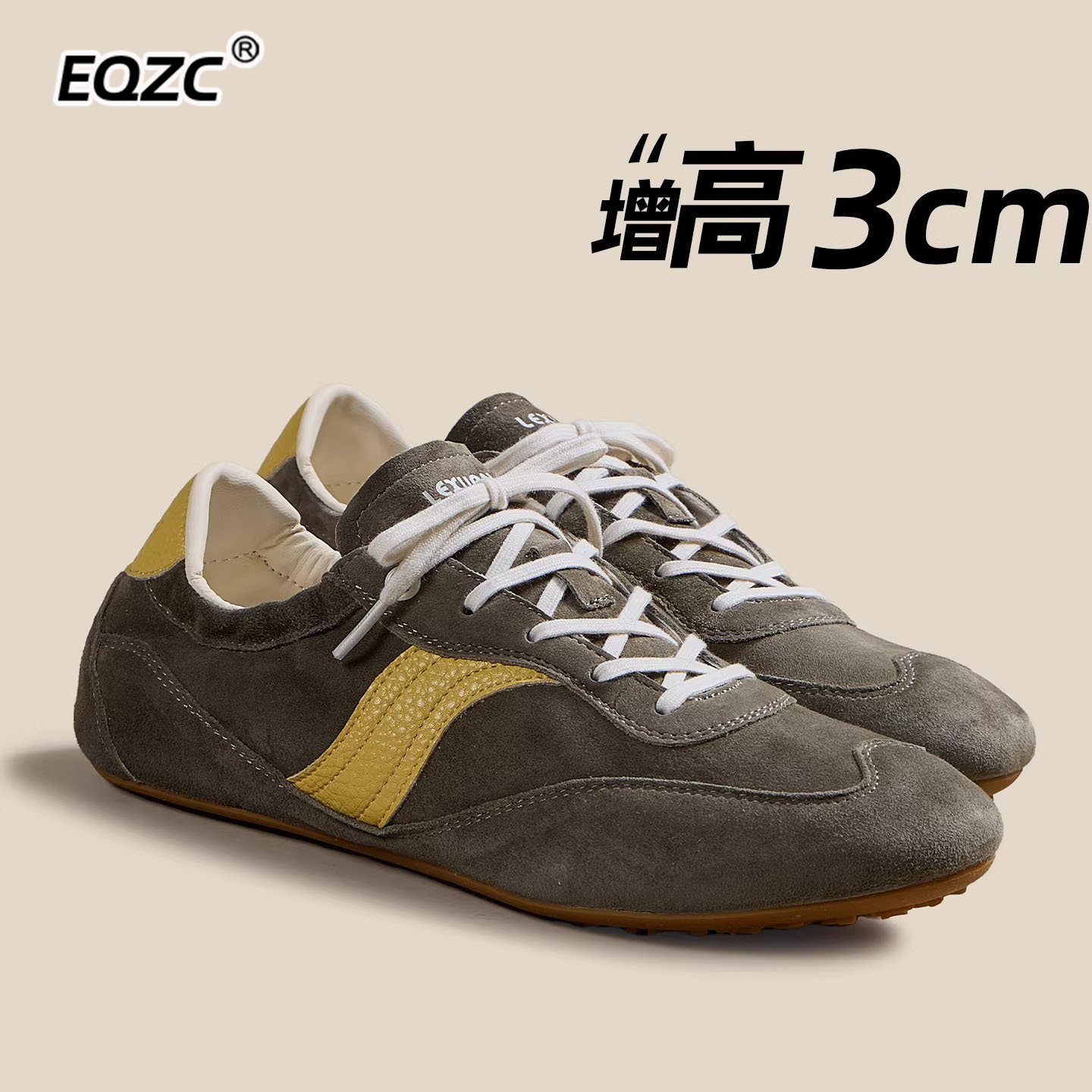 高端复古德训鞋女2026春夏新款轻便软底休闲运动厚底阿甘单鞋女鞋