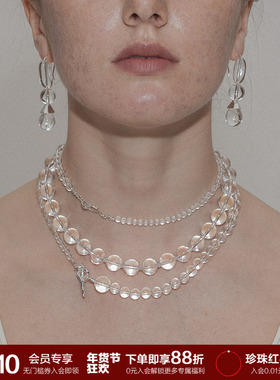 SOFT ROOM泡泡圆珠串珠长项链清冷小众设计叠戴极简高级