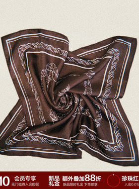 SOFTROOM结纹桑蚕丝方巾颈饰丝巾装饰腰带系脖围巾小众轻奢高级感