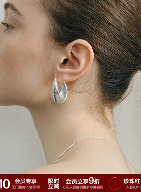 SOFT ROOM果荚双面叶片耳环复古百搭小众原创设计高级感配饰礼物