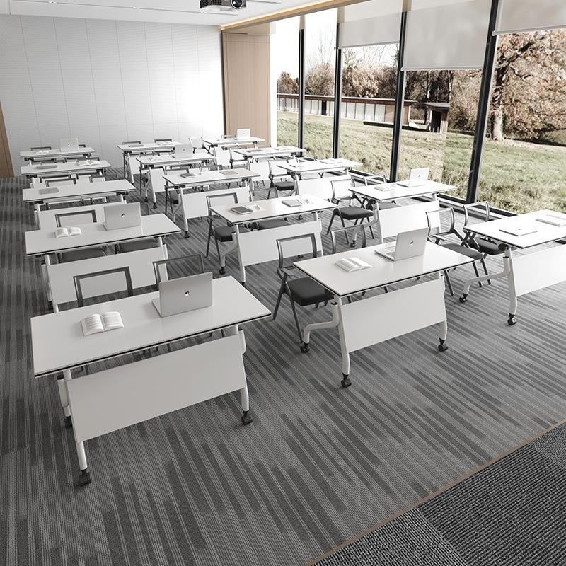 长条侧折叠移动翻培训桌带轮可桌移动览接活拼动台简约阅电脑