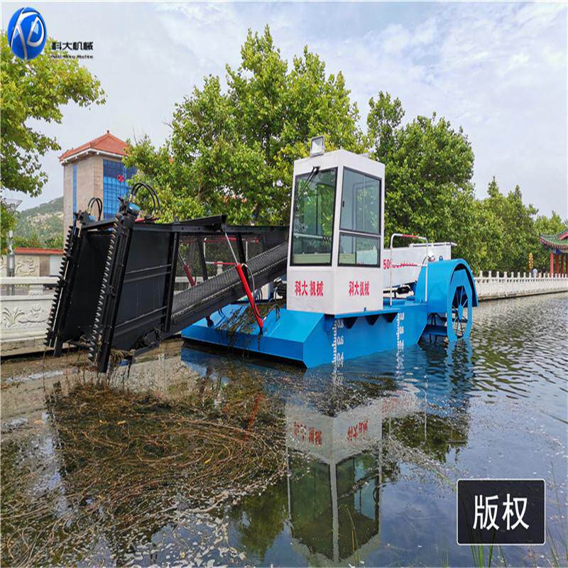 河南水草收割船 全自动割草船 机械化简易水下捞草船