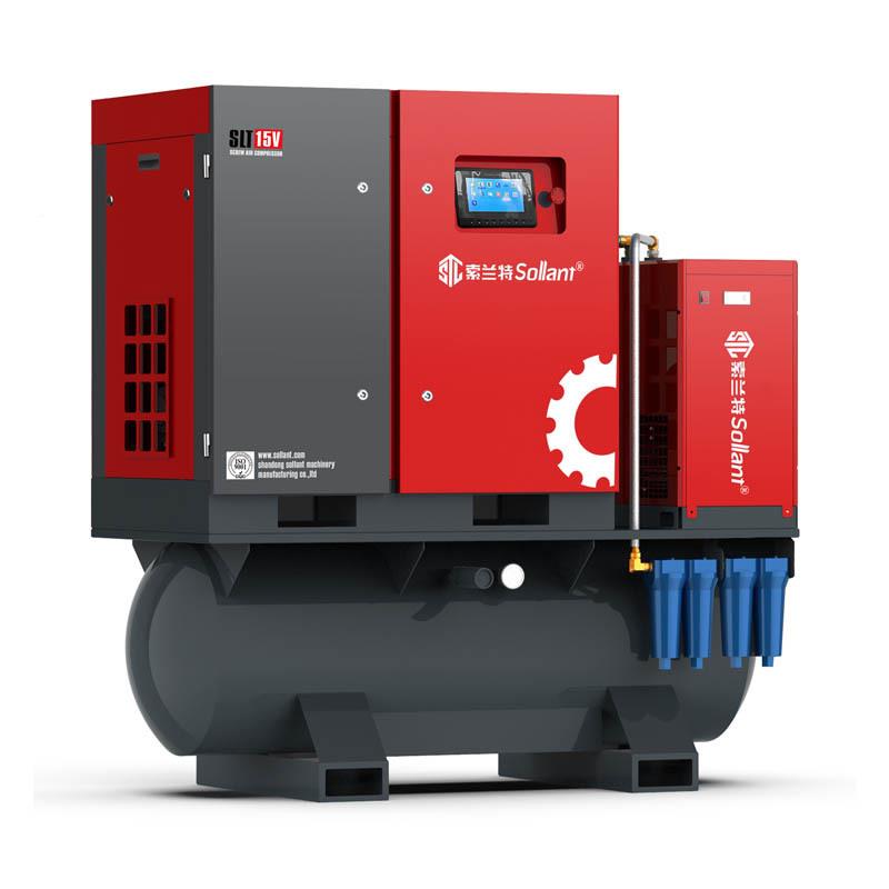 索兰特光空切割w空压机一体式螺杆气压缩机工频SLT-15V激7.5/11/1