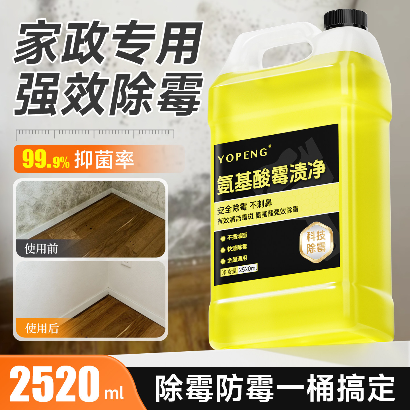回南天家用墙面墙体除霉剂喷雾去霉斑霉菌卫生间墙壁墙纸布清洁剂
