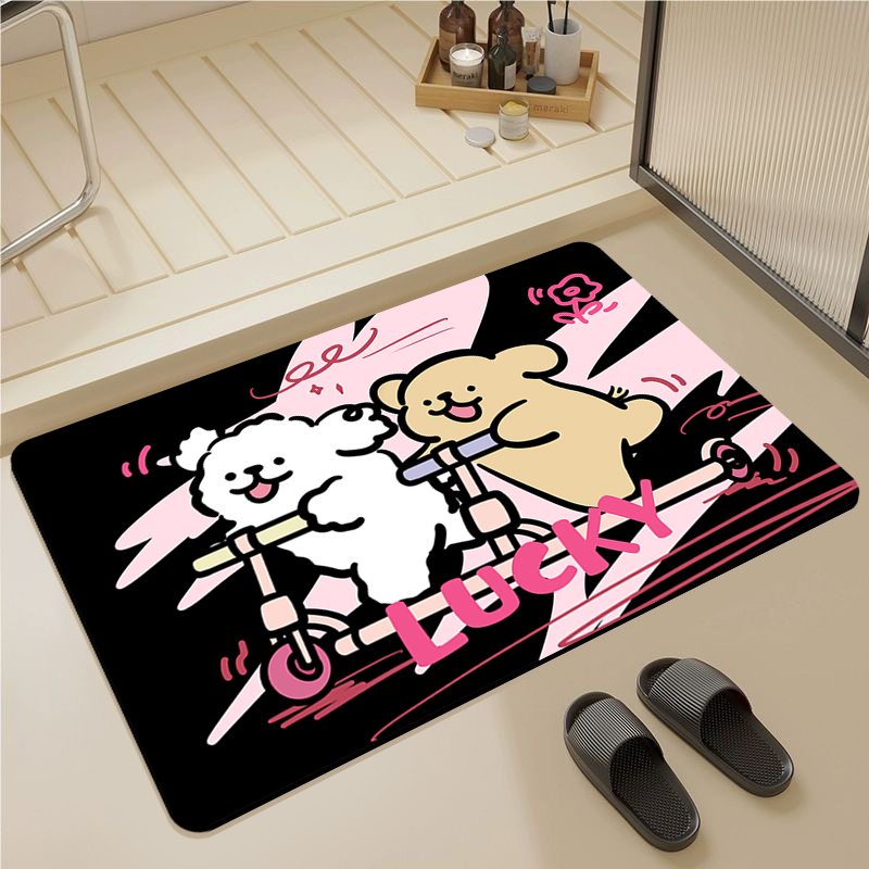 卫生间浴室防滑吸水地垫进门口卫浴地毯门垫家用厕所洗手间脚垫子