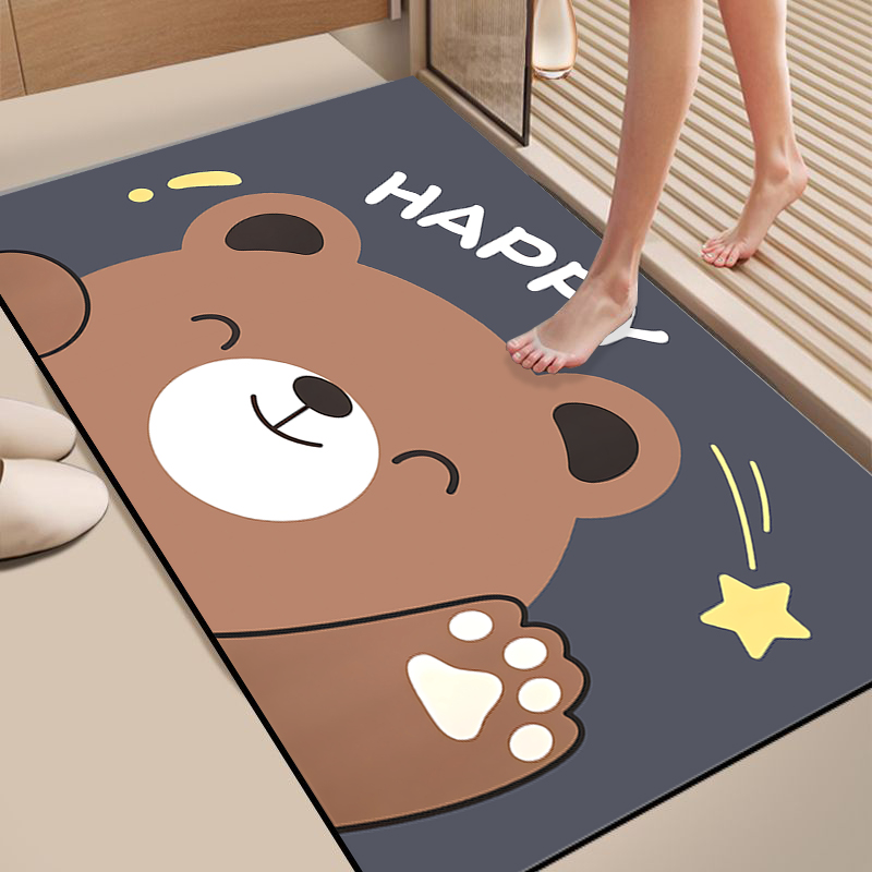 卫生间吸水地垫门口脚垫可爱厕所洗手间进门垫家用浴室防滑垫地毯