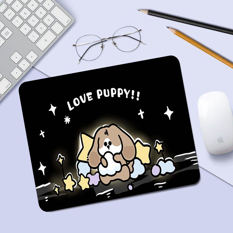 可爱小狗鼠标垫子女生电脑桌键盘垫办公快捷键笔记本ins书桌垫