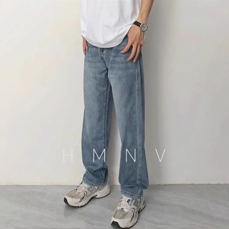 HMN Studio夏季薄款2026新款莱赛尔冰丝透气舒适复古牛仔裤男图片