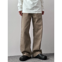 HMN Studio日系复古水洗休闲百搭直筒裤宽松简约百搭牛仔裤男