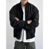 痞帅立领外套美式 HMN Studio飞行员夹克cleanfit男秋季 高街棒球服