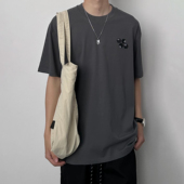 Studio夏季 新款 美式 HMN 休闲重磅潮男生短袖 t恤情侣印花休闲上衣