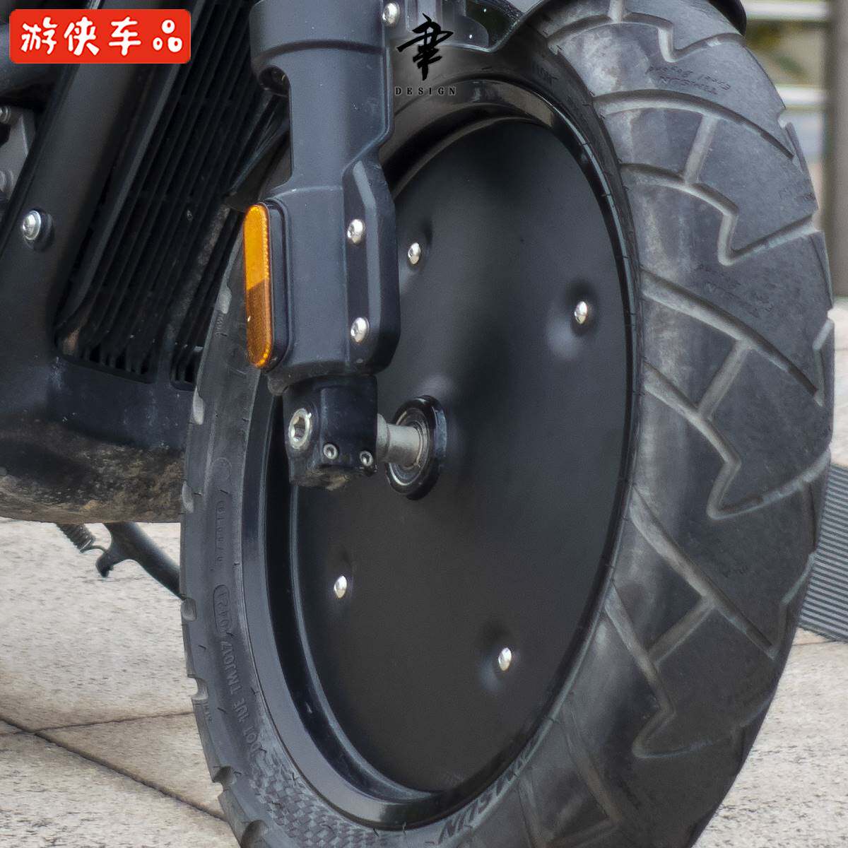 奔达金吉拉300封闭轮毂轮辋盖改装专用全覆盖铝合金轮圈罩黑武士