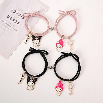 2Pcs/Couple Bracelets for Lovers Cute Cartoon Paired Magneti