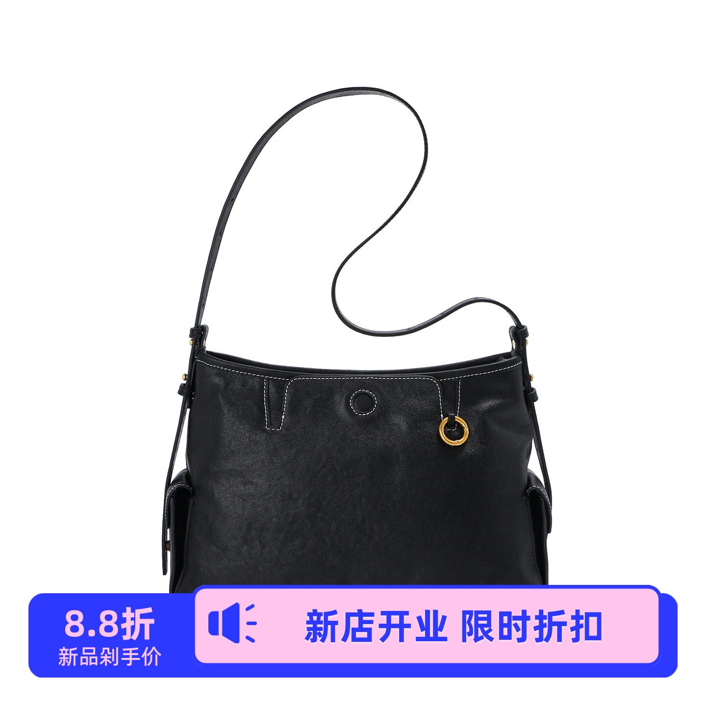 新款托特包通勤斜挎包软皮手提包头层牛皮小众设计真皮女包大容量