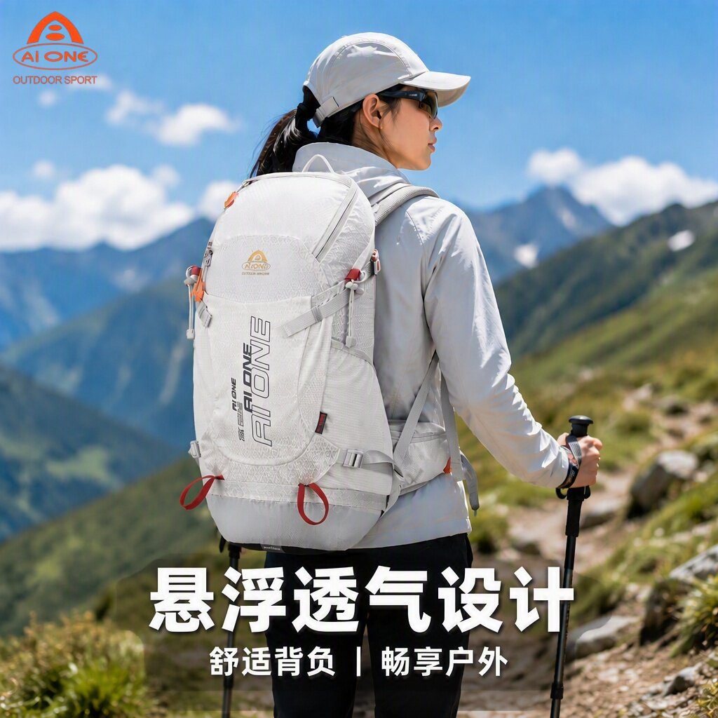 艾王轻量化户外大容量双肩背包