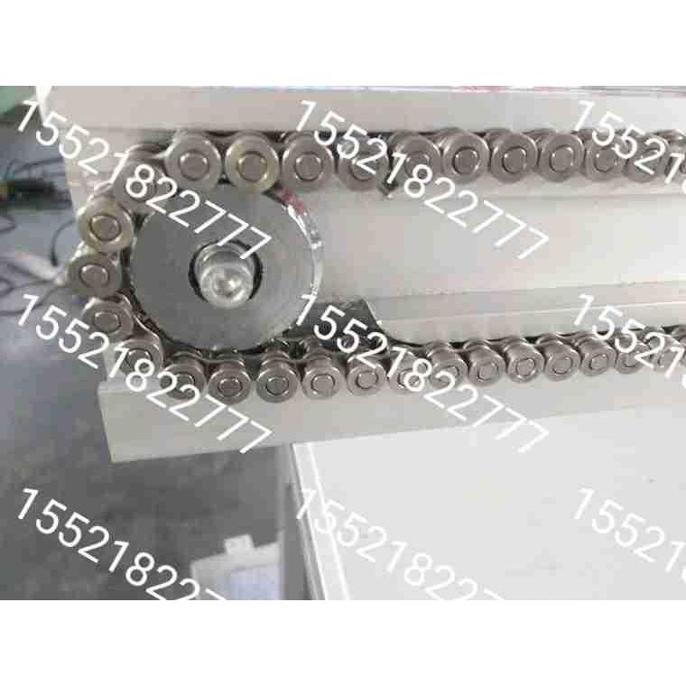 插件线链条304不锈钢链条06C06B带侧滚轮滚珠35B带边滚轮输送链条