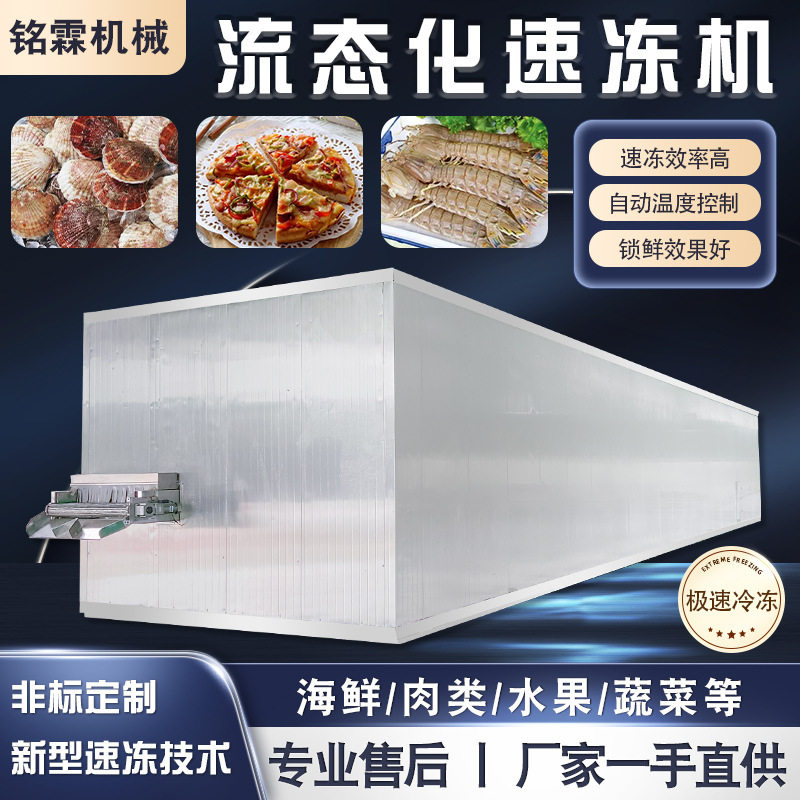 商用海鲜披萨流态化速冻设备