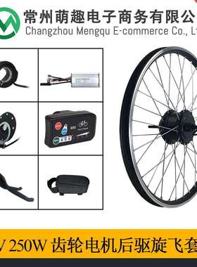 自行车改装电动助力车套件/48V250W后驱旋飞/昆腾LED880仪表配置