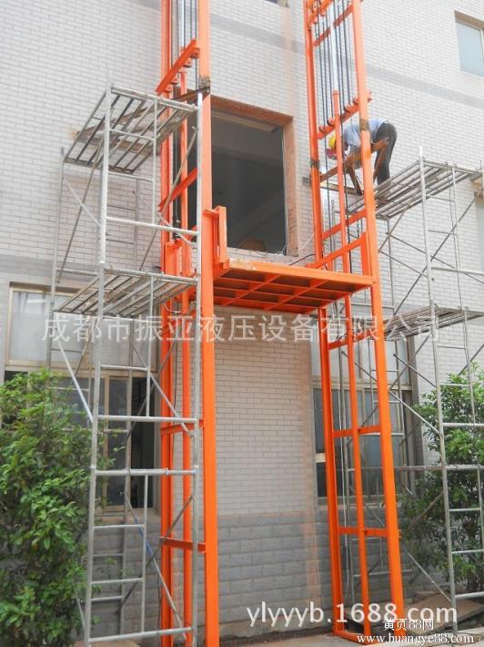 南充液压单轨式升降平台贵州导轨升降货梯固定双油缸剪叉式升降机