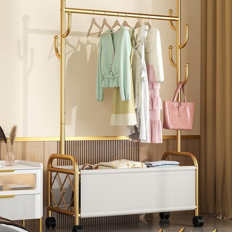 衣帽架卧室落地挂衣架入户立式家用衣服置物架床边晚上放衣服神器