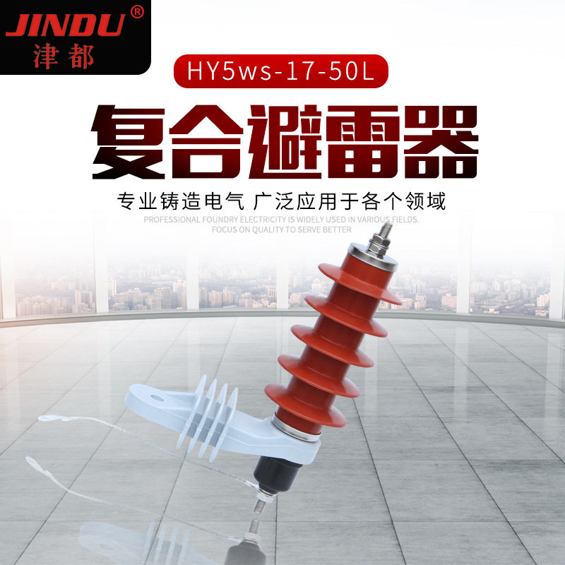 17.5KV高压避雷器硅橡胶模压成型复合避雷器HY5ws-17-50L