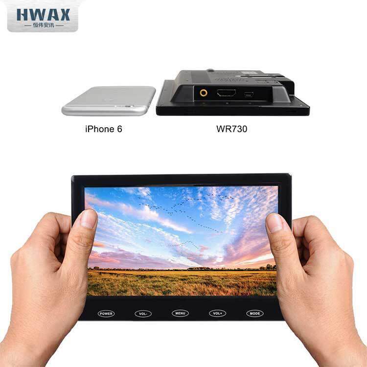 7寸车载超薄16mm台式液晶显示器HDMI+VGA+AV视音频3合1通用款