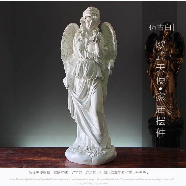 大件天使摆件家居饰品工艺品婚庆路引摆饰新房客厅落地雕塑摆件