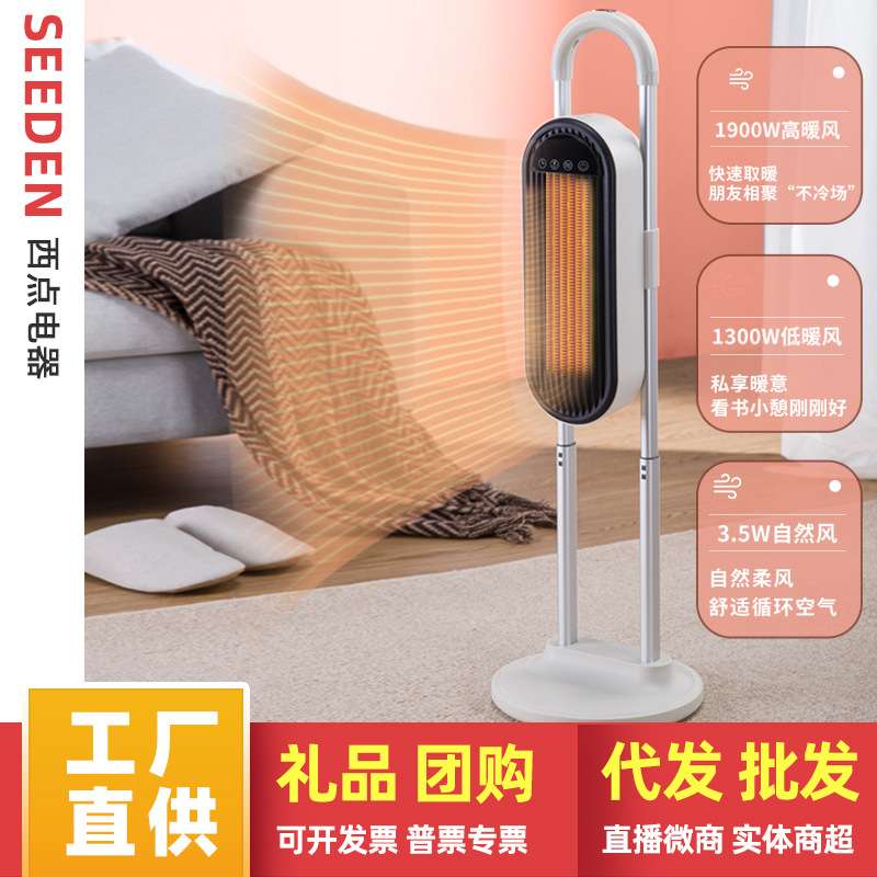西点取暖器家用小型电暖器速热冷暖两用大面积立式小太阳暖风机