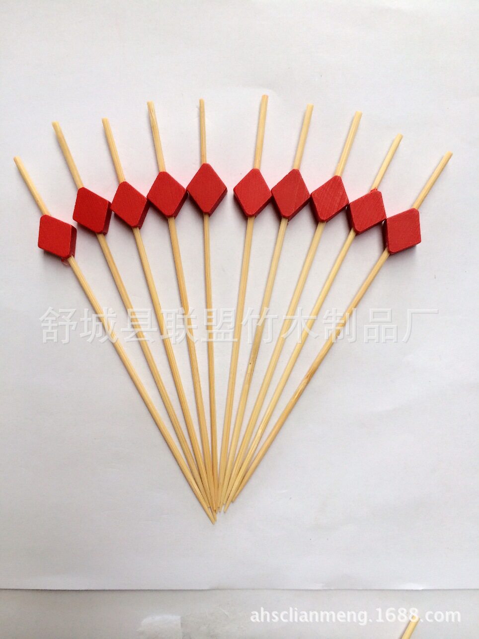 厂家直销 珠串 花结串 水果签 竹制工艺品