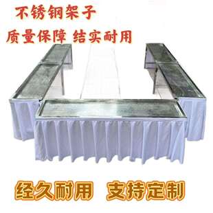 冰棺围棺花架不锈钢可折叠花架葬礼鲜花仿真花花架白事场地布置反