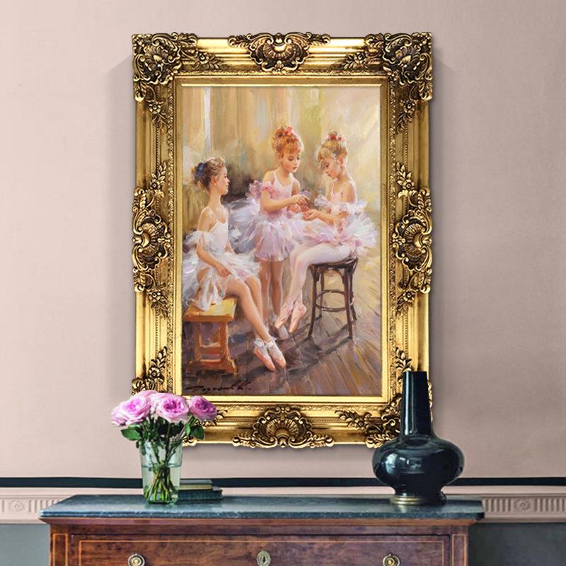 世界名画芭蕾舞装饰画印象派手绘人物油画欧式玄关儿童房卧室壁画