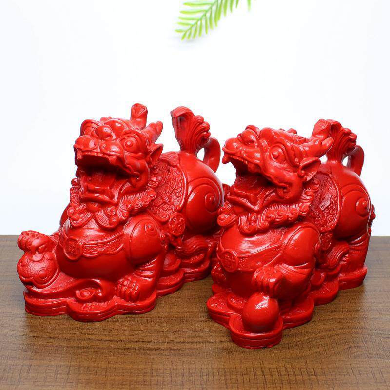 天然原矿朱砂招财貔貅大号旺财摆件家居客厅工艺品办公室风水摆设