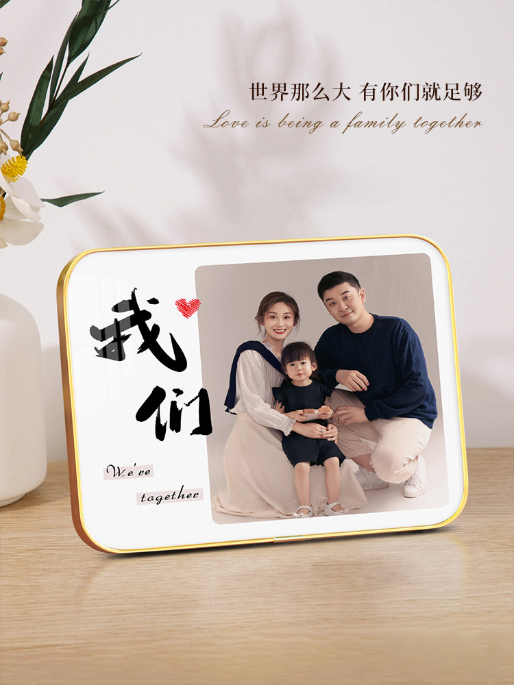 照片洗定制表婴儿夫妇相框家庭照片放大打印DIY水晶相册墙