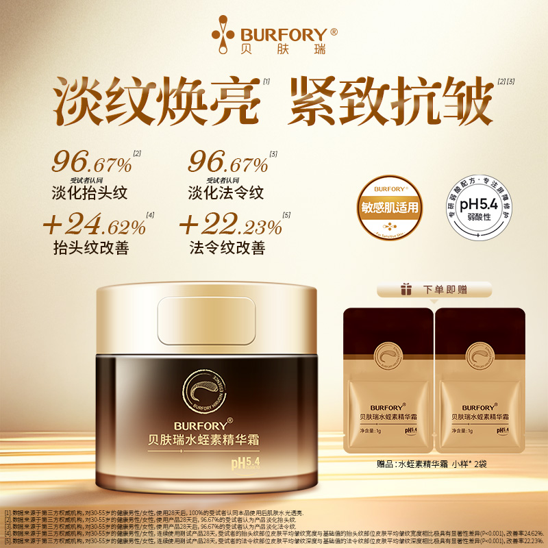 水蛭素精华霜舒缓紧致抗皱淡纹