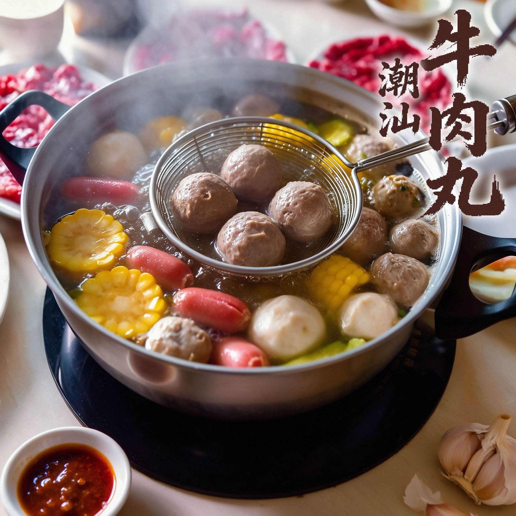 思念火锅潮汕牛丸撒尿牛肉丸 包心鱼丸 香菇贡丸 亲亲肠 真空包装