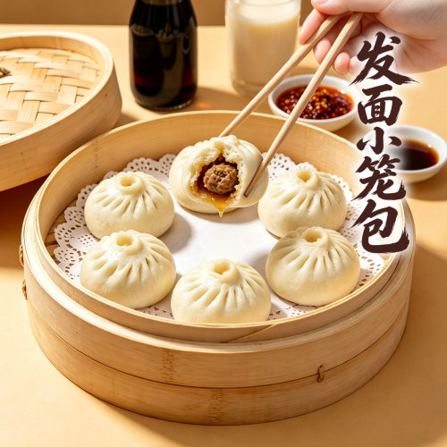 嵊州风味发面小笼包老面低温发酵